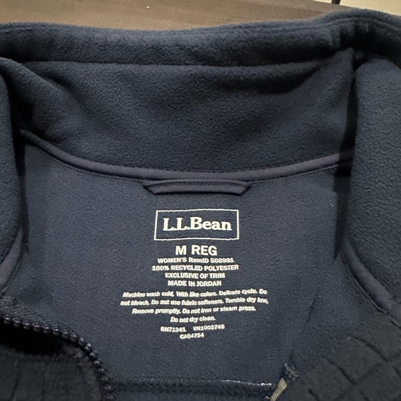 L.L.Bean Women's Mountain Classic Windproof Fleece Jacket - Navy, Medium - Picture 3 of 10